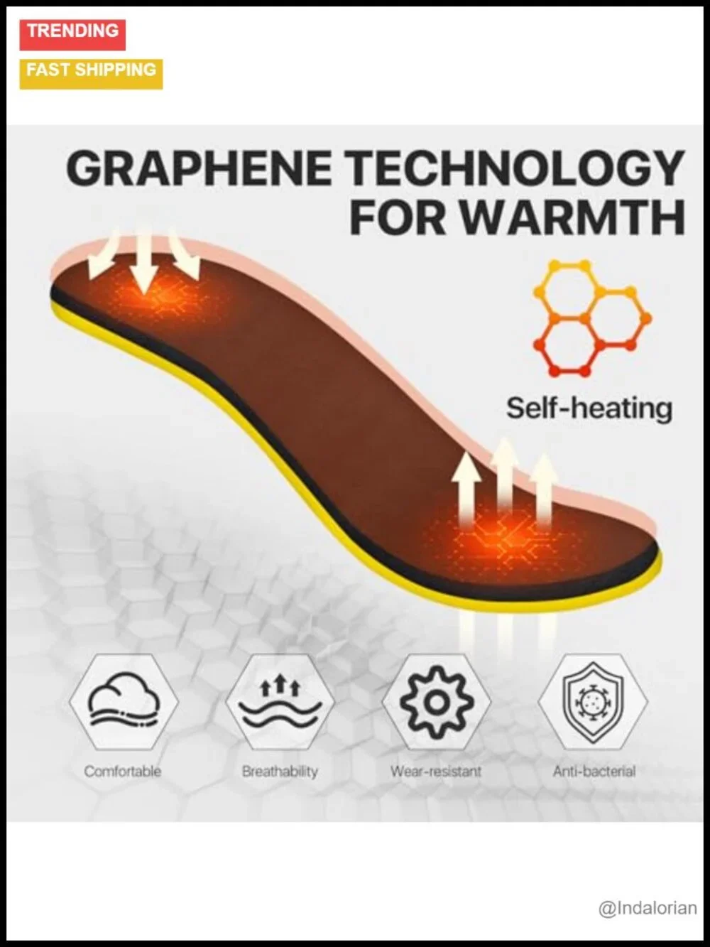 Waterproof Insulated Snow Boots with Graphene Self-Heating Insole Non Slip